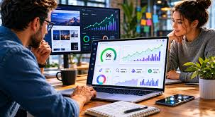 Digital marketing analytics and business dashboard