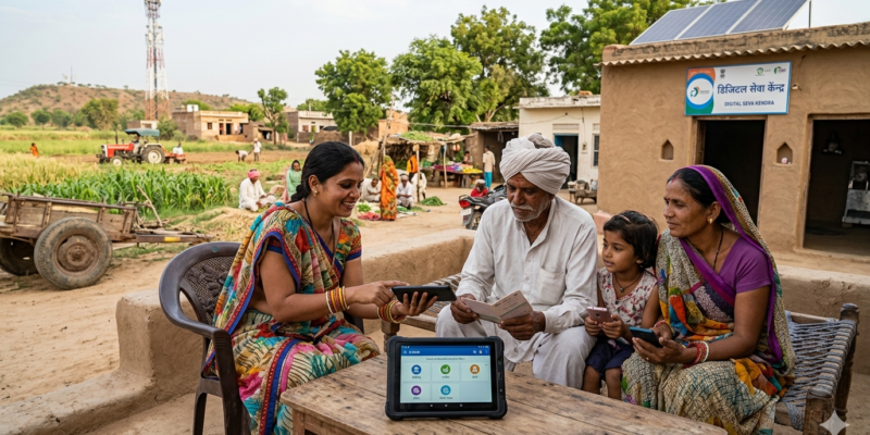 Farmers using technology for rural development
