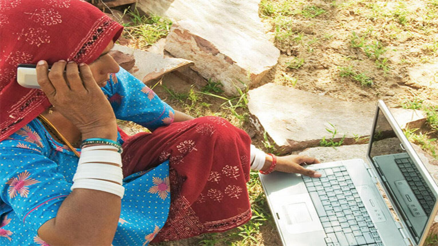 Women participating in community development activities